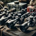 durable-rifle-scopes-on-a-box-outdoors