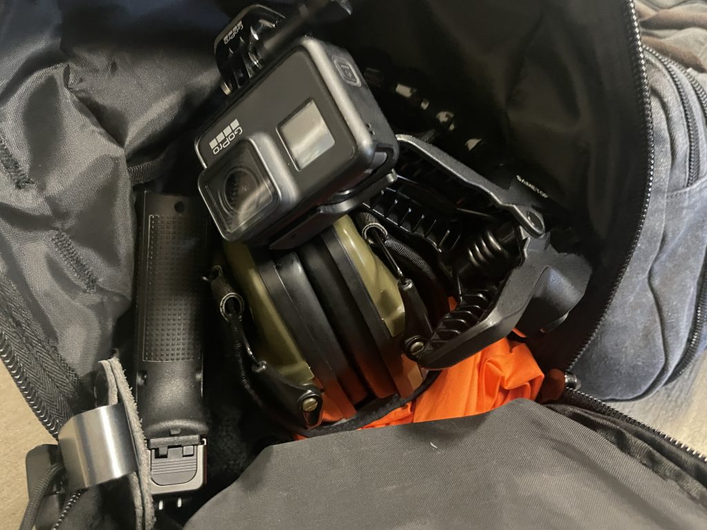 bag of hunting gear